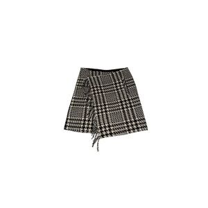 Eddie Bauer Vintage Black and White Houndstooth Wool Wrap Skirt - Women’s Size 2